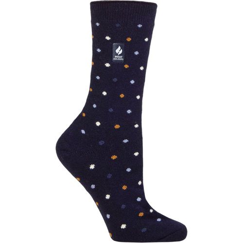 Women's 1 Pair SOCKSHOP 1.0 TOG Ultralite Striped, Argyle & Patterned Socks Turlan Dots Navy / Twilight 4-8 - Heat Holders - Modalova