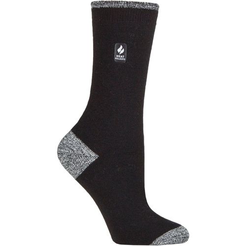 Ladies 1 Pair SOCKSHOP 1.0 TOG Ultralite Striped, Argyle & Patterned Socks Oia Heel & Toe Black / White 4-8 Ladies - Heat Holders - Modalova