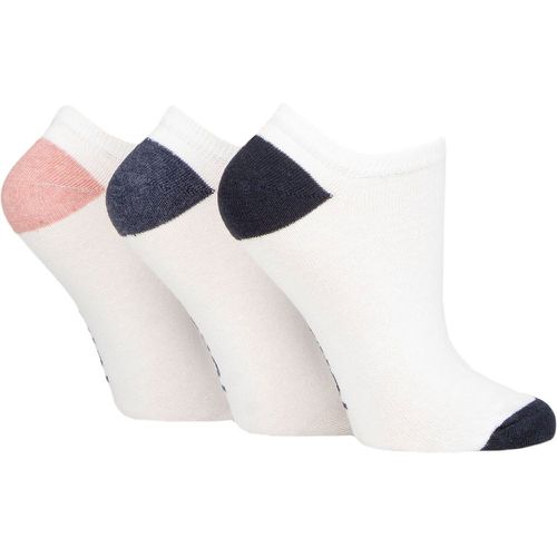 Women's 3 Pair SOCKSHOP 100% Recycled Heel and Toe Cotton Trainer Socks 4-8 Ladies - TORE - Modalova