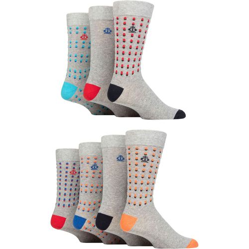Mens 7 Pair Jeff Banks Recycled Cotton Patterned Socks Double Dots Light 7-11 - SockShop - Modalova