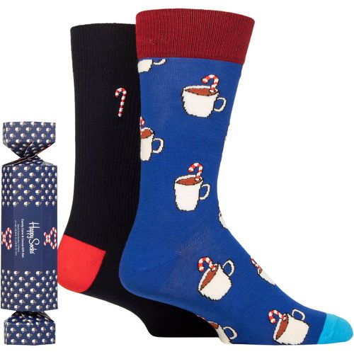 Mens and Women's 2 Pair Candy Cane & Cocoa Gift Boxed Socks Multi 4-7 Unisex - Happy Socks - Modalova