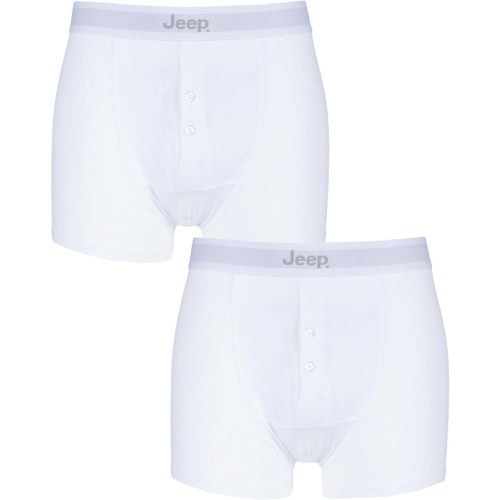 Pack Cotton Plain Fitted Button Front Trunk Boxer Shorts Men's Extra Large - Jeep - Modalova