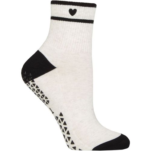 Women's 1 Pair Aria Grip Socks Follow Your Heart 3-5.5 Ladies - Tavi Noir - Modalova