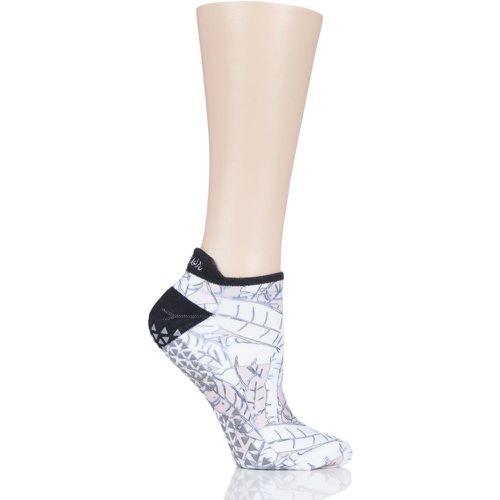 Pair Coco Savvy Organic Cotton Low Rise Yoga Socks with Grip Ladies Medium - Tavi Noir - Modalova