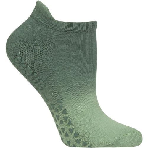 Women's 1 Pair Savvy Organic Cotton Low Rise Yoga Socks with Grip Foliage Ombre 6-8.5 Ladies - Tavi Noir - Modalova