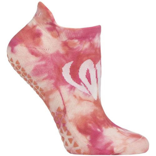 Women's 1 Pair Savvy Organic Cotton Low Rise Yoga Socks with Grip Love Tie Dye 3-5.5 Ladies - Tavi Noir - Modalova