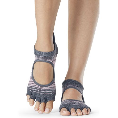 Women's 1 Pair Bella Half Toe Organic Cotton Open Front Yoga Socks Echo M - ToeSox - Modalova