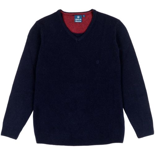 Mens Eastnor Lambswool V Neck Jumper XL - Albert and Maurice - Modalova