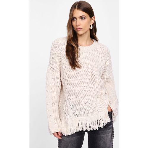 Maglione con frange e maniche lunghe - Please - Modalova