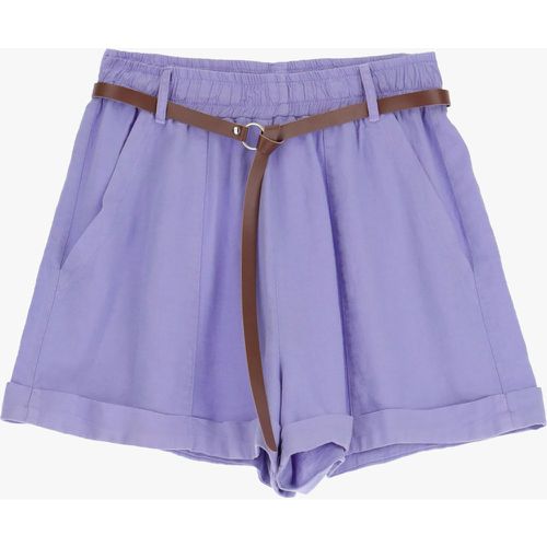 Shorts con tasche verticali e cintura sottile - Please - Modalova