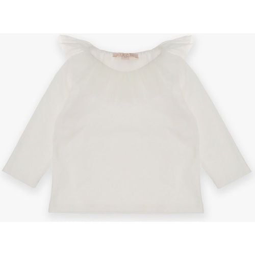 Maglia baby in cotone con dettaglio in tulle - Please - Modalova