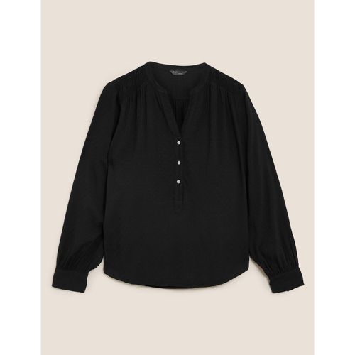 V-Neck Long Sleeve Blouse black - Marks & Spencer - Modalova