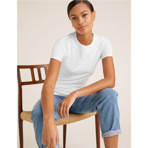 Pack Cotton Fitted T-Shirts white - Marks & Spencer - Modalova