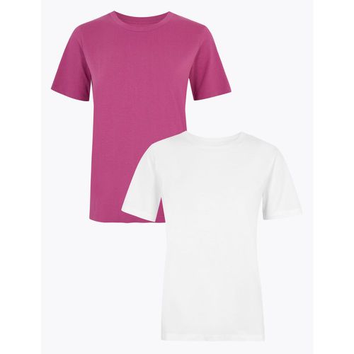 Pack Pure Cotton Straight Fit T-Shirts - Marks & Spencer - Modalova