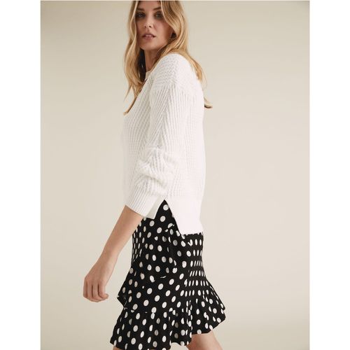 Jersey Polka Dot Ruffle Mini Wrap Skirt black - Marks & Spencer - Modalova