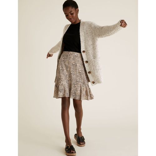 Printed Mini Tiered Skirt beige - Marks & Spencer - Modalova
