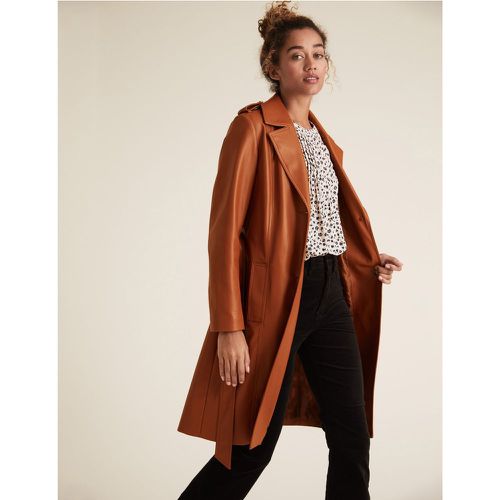 Faux Leather Belted Trench Coat brown - Marks & Spencer - Modalova
