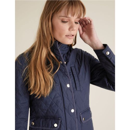 Cotton Quilted Jacket navy - Marks & Spencer - Modalova