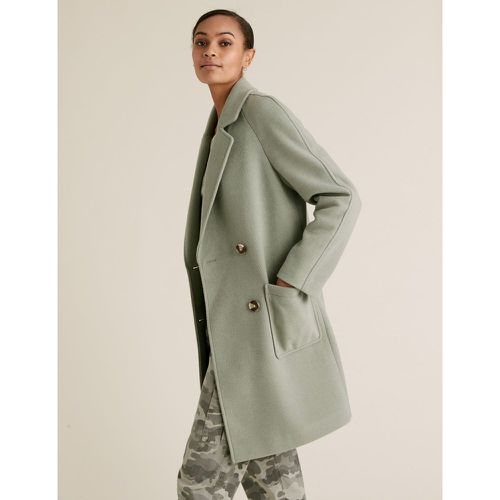 Double Breasted Coat green - Marks & Spencer - Modalova