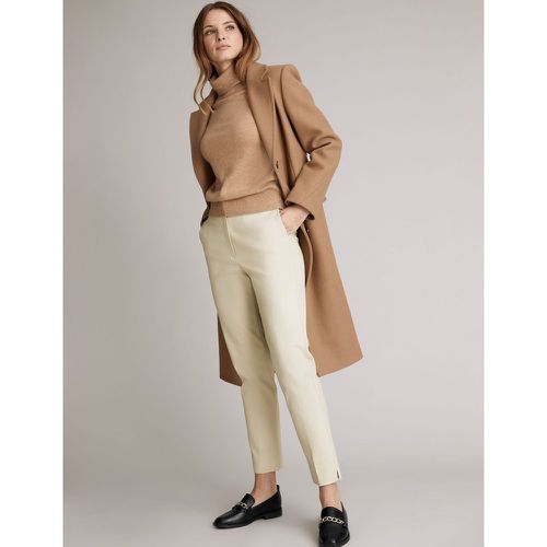 Cotton Slim Fit Ankle Grazer Trousers beige - Marks & Spencer - Modalova