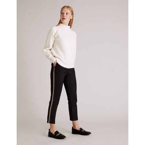 Wool Side Stripe Tapered Trousers black - Marks & Spencer - Modalova