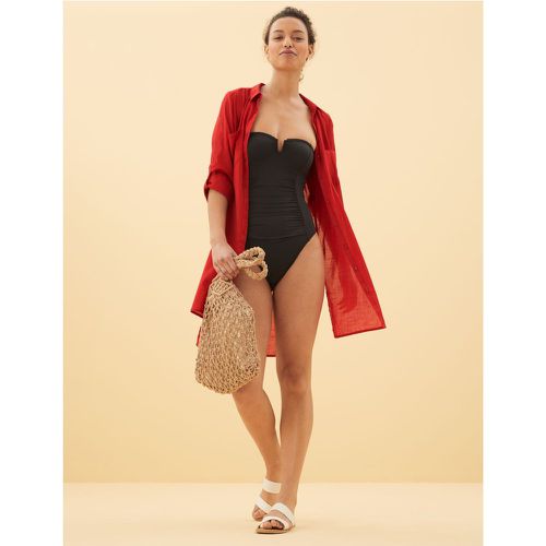 Pure Cotton Shirt Beach Dress red - Marks & Spencer - Modalova
