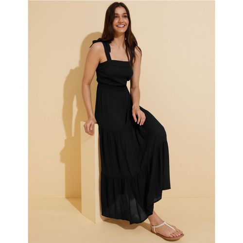 Midi Tiered Beach Dress black - Marks & Spencer - Modalova
