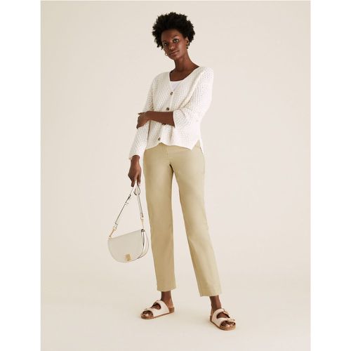 Cotton Straight Leg Chinos brown - Marks & Spencer - Modalova