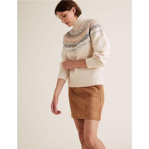 Suedette Mini A-Line Skirt beige - Marks & Spencer - Modalova