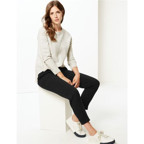 Drawstring Tapered Ankle Grazer Trousers - Marks & Spencer - Modalova
