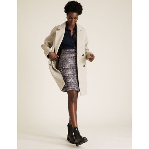 Tweed Mini A-Line Skirt navy - Marks & Spencer - Modalova