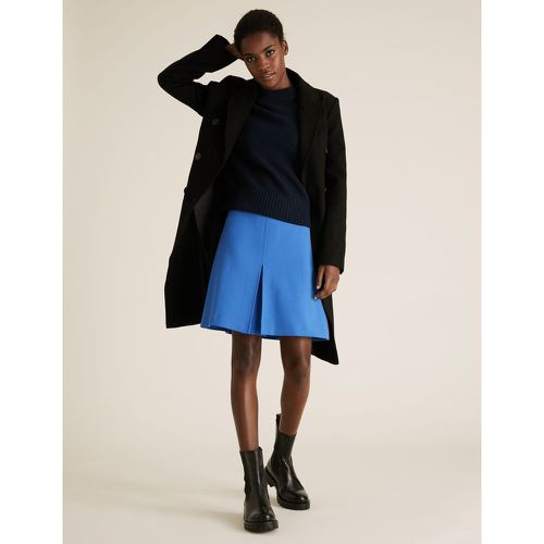 Pleat Front Mini A-Line Skirt blue - Marks & Spencer - Modalova