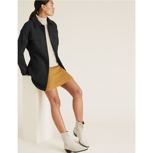 Jersey Textured Mini A-Line Skirt yellow - Marks & Spencer - Modalova