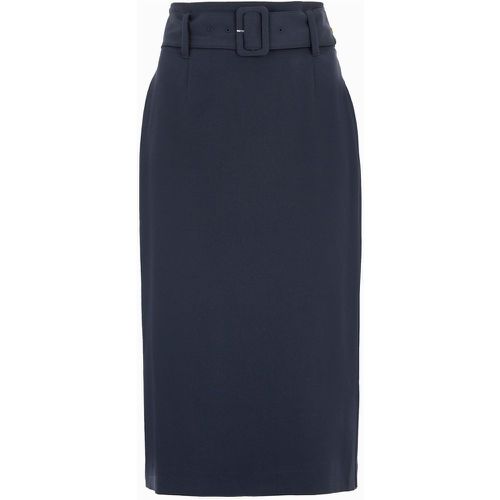 Belted Knee Length Pencil Skirt navy - Marks & Spencer - Modalova