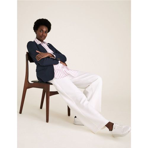 Jersey Slim Textured Jacket navy - Marks & Spencer - Modalova