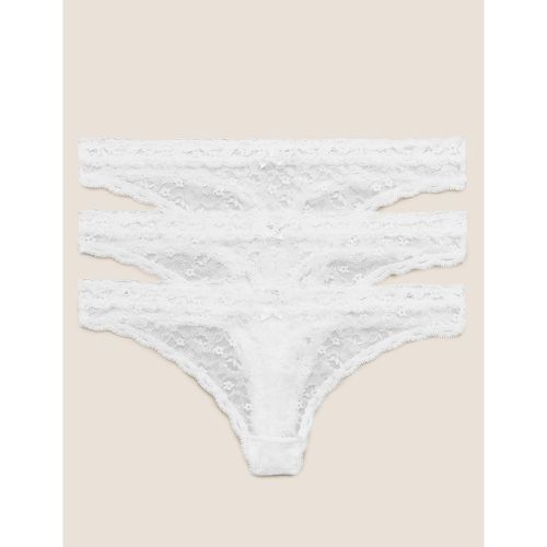 Pk Lace Thongs white - Marks & Spencer - Modalova