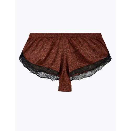 Satin & Lace Printed French Knickers brown - Marks & Spencer - Modalova