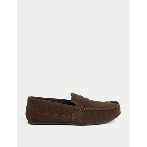 Suede Slippers with Freshfeet™ brown - Marks & Spencer - Modalova
