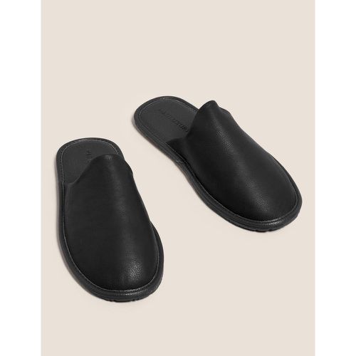 Leather Mule Slippers with Freshfeet™ - Marks & Spencer - Modalova