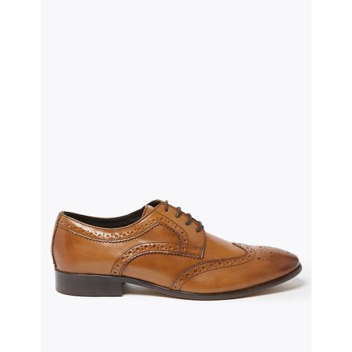 Wide Fit Leather Brogues brown - Marks & Spencer - Modalova