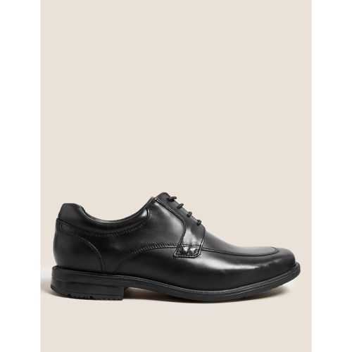 Wide Fit Leather Derby Shoes black - Marks & Spencer - Modalova