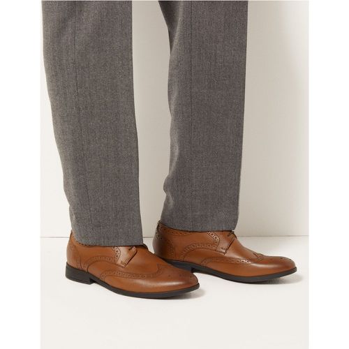 Leather Brogues with Airflex™ brown - Marks & Spencer - Modalova