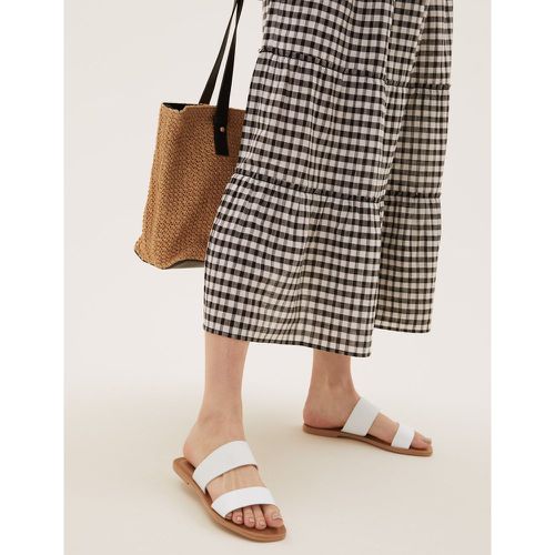 Leather Two Strap Square Toe Sandals - Marks & Spencer - Modalova
