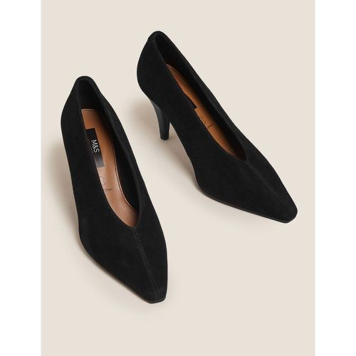 Suede Stiletto Heel Chisel Toe Court Shoes - Marks & Spencer - Modalova