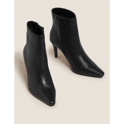Leather Stiletto Heel Ankle Boots - Marks & Spencer - Modalova