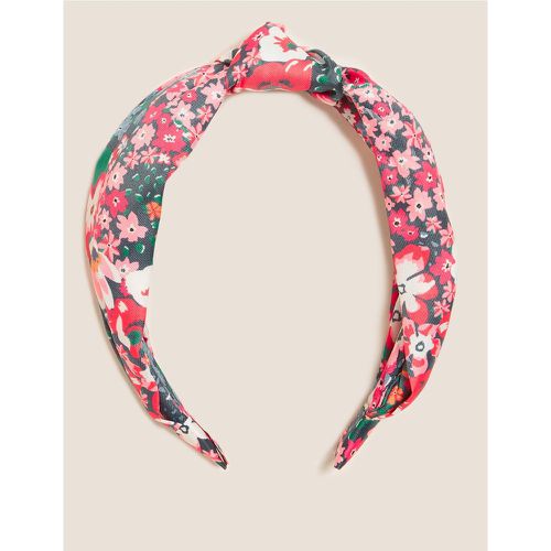 Satin Floral Knot Headband pink - Marks & Spencer - Modalova