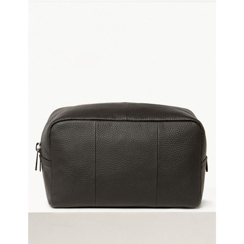 Leather Washbag black - Marks & Spencer - Modalova