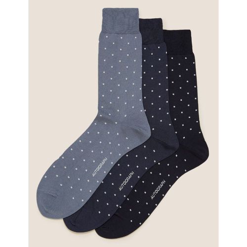 Pack Premium Cotton Polka Dot Socks blue - Marks & Spencer - Modalova