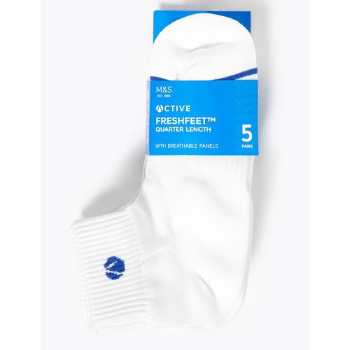Pack Freshfeet™ Cushioned Quarter Socks - Marks & Spencer - Modalova