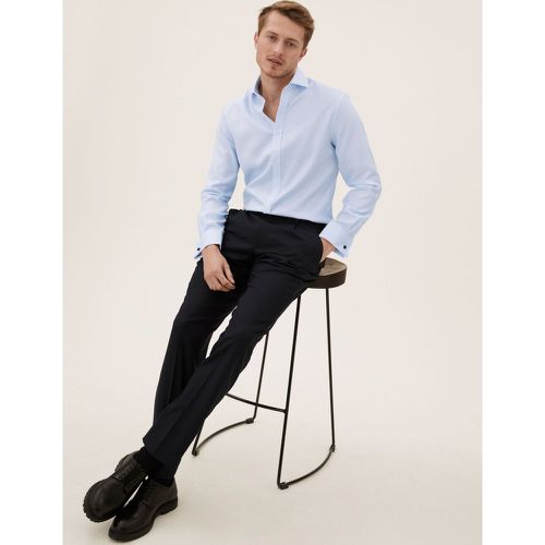 Tailored Fit Pure Cotton Shirt blue - Marks & Spencer - Modalova